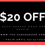 20$ off garage door service