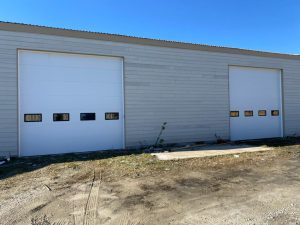two commercial garage doors